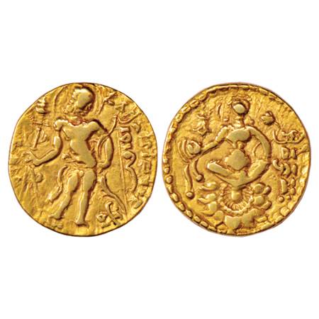 Gupta Empire, Chandra Gupta II (375-415 AD), Gold Dinar, 'Archer' type, Altekar Class II, 