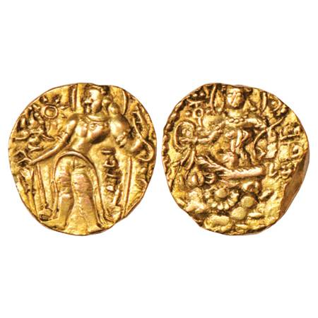 Gupta Empire, Chandra Gupta II (375-415 AD), Gold Dinar, 'Archer' type, not listed in Alte