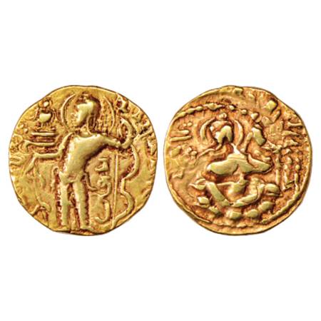 Gupta Empire, Chandra Gupta II (375-415 AD), Gold Dinar, 'Archer' type, Altekar Class II, 
