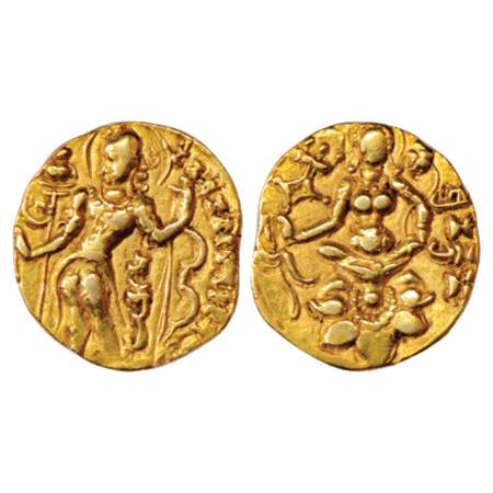 Gupta Empire, Chandra Gupta II (375-415 AD), Gold Dinar, 'Archer' type, Altekar Class II, 