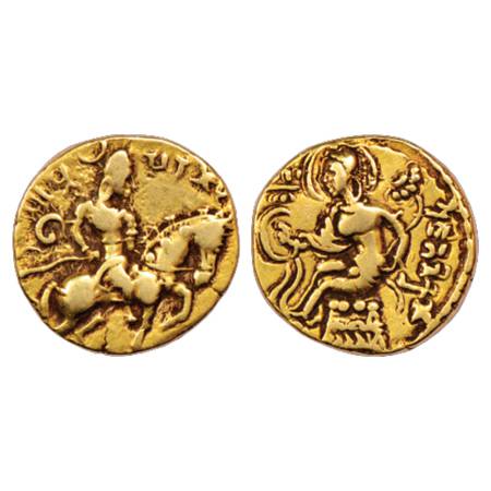 Gupta Empire, Chandra Gupta II (c.375-415AD), Gold Dinar of 'Horseman' type, Altekar Class