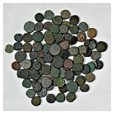 A group of 100 Copper Coins , mostly of Kutch, various denomination, dates and types. (100