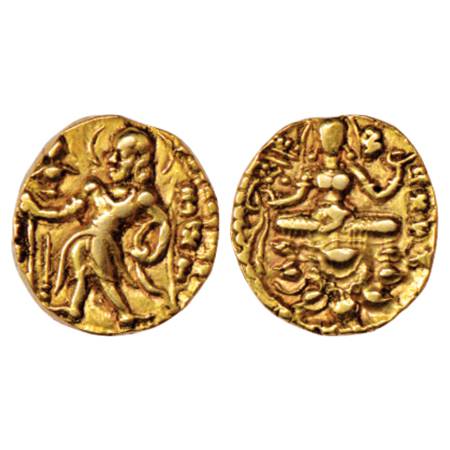 Gupta Empire, Kumara Gupta (415-450 AD), Gold Dinar, 'Archer' type, Altekar Class II, var.