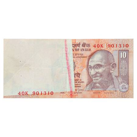Republic of India, Error Note, 10 Rupees, signed by Bimal Jalan, INSET 'Q', Serial No.: 40