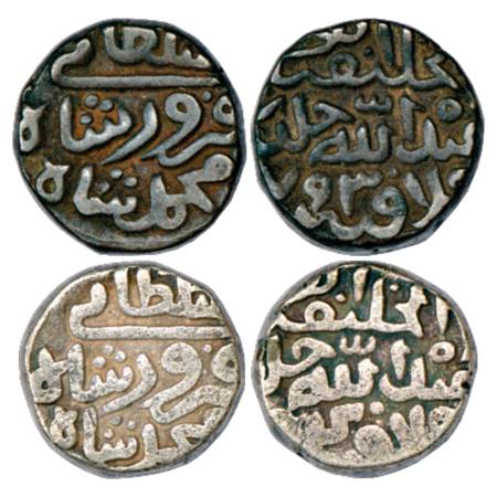 Sultans of Delhi, Tughlaqs, Muhammad bin Firuz (1390-1392/3 AD), Billon 5/6th Tanka (2), N