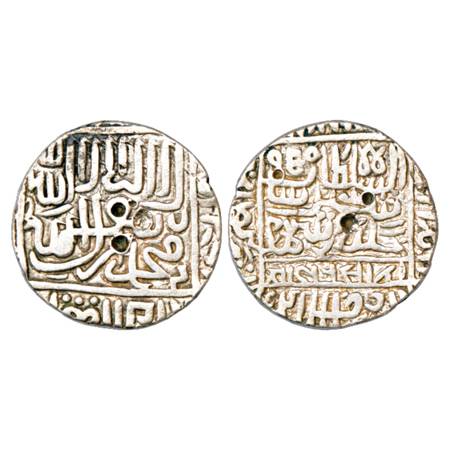 Sultans of Delhi, Suris, Sher Shah (1538-1545 AD), Silver Rupee, Bhanpur Mint, AH 950, not