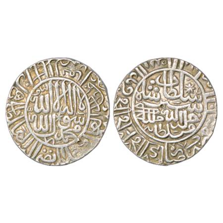 Sultans of Delhi, Suris, Sher Shah (1538-1545 AD), Silver Rupee, Chunar Mint, ND, G&G D777