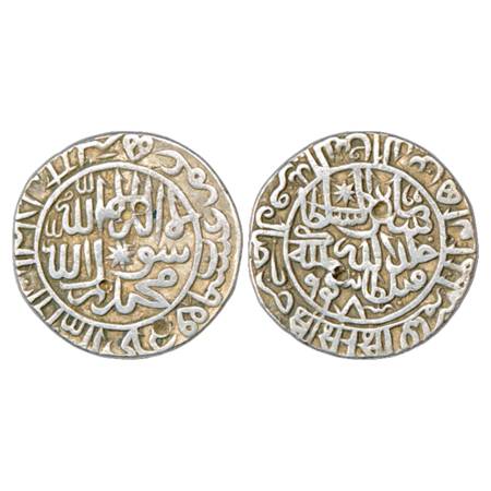 Sultans of Delhi, Suris, Sher Shah (1538-1545 AD), Silver Rupee, Chunar Mint, AH 948, not 