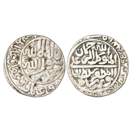 Sultans of Delhi, Suris, Sher Shah (1538-1545 AD), Silver Rupee, 'al-Mutawakkil' type, Qil