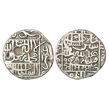 Sultans of Delhi, Suris, Sher Shah (1538-1545 AD), Silver ½ Rupee, 'Jahanpanah' type, AH 9