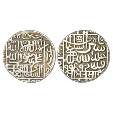 Sultans of Delhi, Suris, Sher Shah (1538-1545 AD), Silver ½ Rupee, 'Jahanpanah' type, AH 9