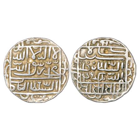 Sultans of Delhi, Suris, Sher Shah (1538-1545 AD), Silver Rupee, Mintless (Bengal) type, A