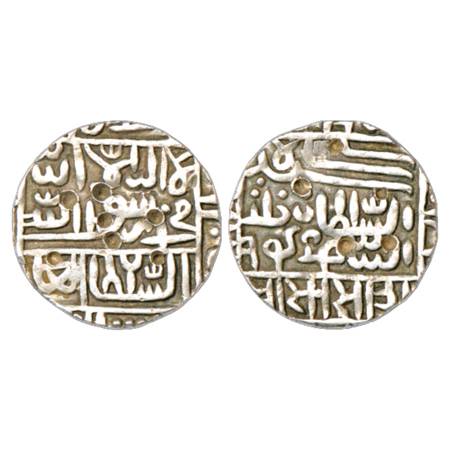 Sultans of Delhi, Suris, Sher Shah (1538-1545 AD), Silver ½ Rupee, mintless (Bengal) type,