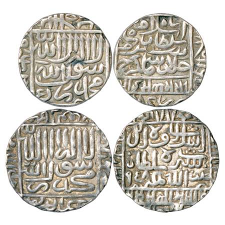 Sultans of Delhi, Suris, Islam Shah (1545-1552 AD), Silver Rupee (2), Agra Mint, AH 957? G