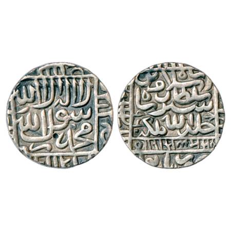 Sultans of Delhi, Suris, Islam Shah (1545-1552 AD), Silver Rupee, Narnol Mint, AH 960, G&G