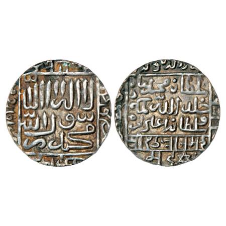 Sultans of Delhi, Suris, Muhammad Adil Shah (1552-1556 AD), Silver Rupee, 'Mintless' type,