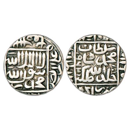 Sultans of Delhi, Suris, Muhammad Adil Shah (1552-1556 AD), Silver Rupee, Agra Mint, AH 96