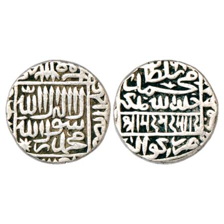 Sultans of Delhi, Suris, Muhammad Adil Shah (1552-1556 AD), Silver Rupee, Gwaliar Mint, AH