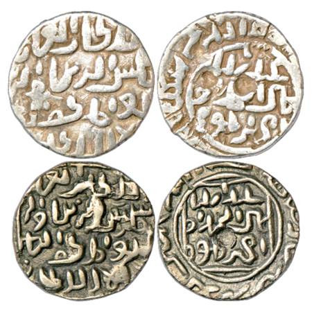 Sultans of Bengal, Shams al-Din Ilyas Shah (1342-1357 AD), Silver Tanka (2), Satgaon Mint,
