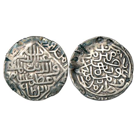 Sultans of Bengal, Ghiyath al-Din Azam Shah (1389-1410 AD), Silver Tanka, Arsah Satgaon (p