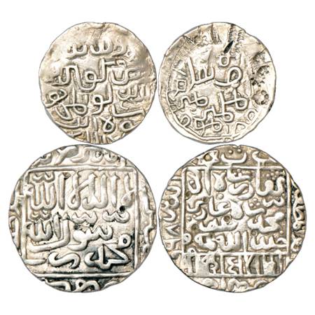 Sultans of Bengal, Silver (2), 1x Saif al-Din Hamzah Shah (1410-1412 AD), Tanka, Mu'azzama