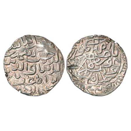 Sultans of Bengal, Shihab al-Din Bayazid Shah (1412-1414 AD), Silver Tanka, Hadrat Firuzab