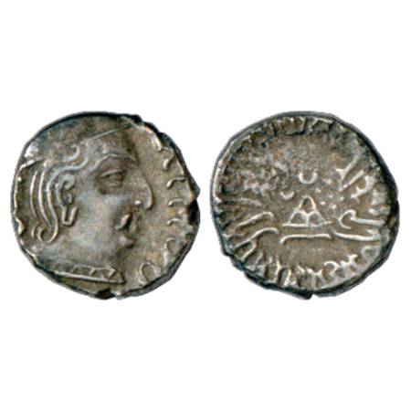 Western Kshatrapas, Yashodaman I s/o Damsena (238 AD), Kardamaka Family, Silver Drachma, K
