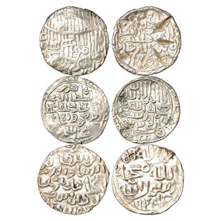 Sultans of Bengal, Rukn al-Din Barbak Shah (1459-1474 AD), Silver Tanka (3), 2x Dar-al Dar