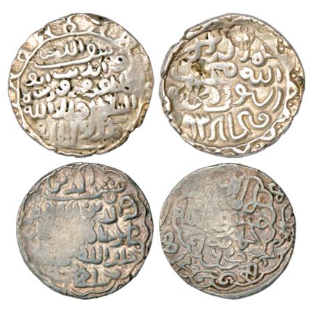 Sultans of Bengal, Silver Tanka (2), 1x Saif al-Din Firuz Shah (1488-1490 AD), Fathabad Mi