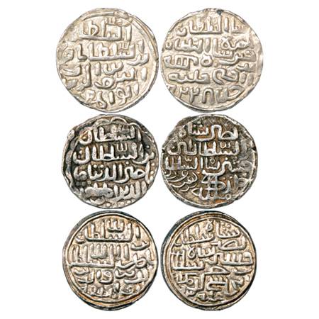 Sultans of Bengal, Nasir al-Din Nusrat Shah (1519-1531 AD), Silver Tanka (3), 1x Khalifata