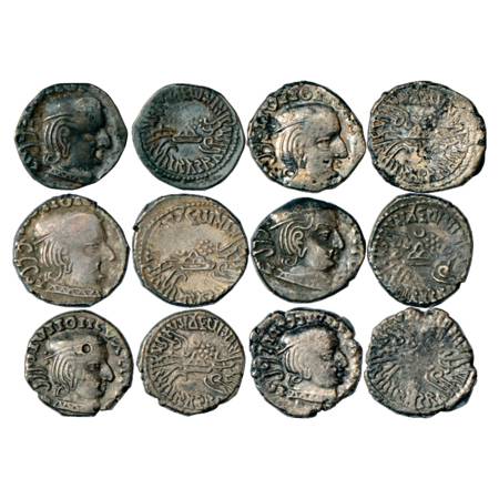 Western Kshatrapas, Vijayasena s/o Damsena (238-239 AD), Kardamaka Family, Silver Drachma 