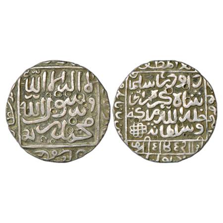 Sultans of Bengal, Daud Shah Karnani (1572-1576 AD), Silver Rupee, Tanda Mint in left quad