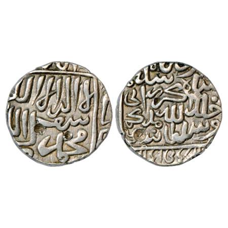 Sultans of Bengal, Daud Shah Karnani (1572-1576 AD), Silver Rupee, NM/ND, Small Flan, Swas