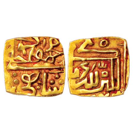 Sultans of Malwa, Ala al-Din Mahmud Shah I (1436-1469 AD), Gold Square ¼ Tanka, Posthumous