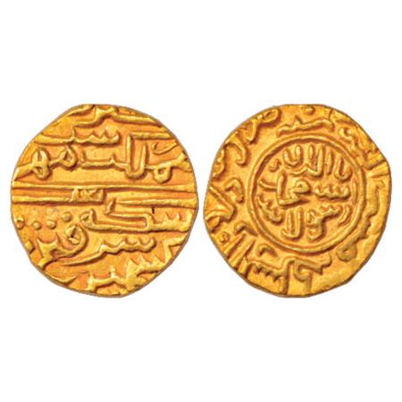Sultans of Kashmir, Fath Shah (1487-1517 AD), Gold Dinar, AH 851 (fixed), G&G K55 (listed 