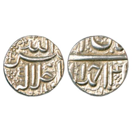 Akbar (1556-1605 AD), Silver ½ Rupee, Ahmadabad Mint, Aban 4x, KM 66.1. Very Fine+, Very S