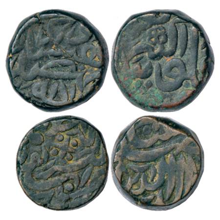 Akbar (1556-1605 AD), Copper Dam (2), (a) Akbarpur Mint, AH 981, 20.68g. Obv: Date in word