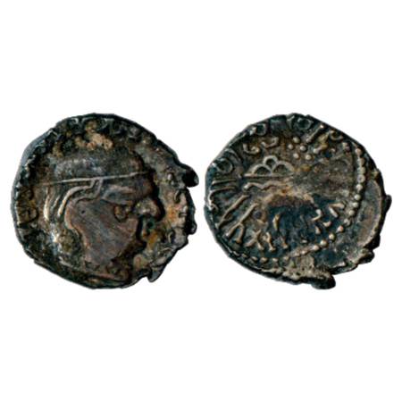 Western Kshatrapas, Vishvasena s/o Bhartrudaman (293-304 AD), Kardamaka Family, Silver Dra
