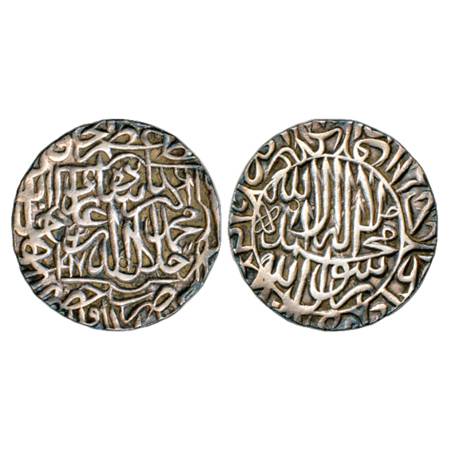 Akbar (1556-1605 AD), Silver Rupee, Hazrat Delhi Mint, AH 976, KM 80.7. Very Fine+, Rare.