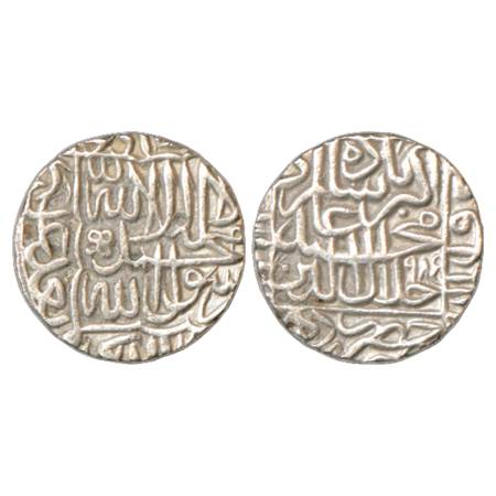 Akbar (1556-1605 AD), Silver Rupee, Hazrat Delhi Mint, AH 985, Liddle Akbar S11. Very Fine