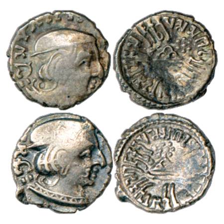 Western Kshatrapas, Yashodaman II s/o Rudrasimha II (315-332 AD), Kardamaka Family, Silver