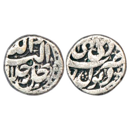 Akbar (1556-1605 AD), Silver Rupee, Dewal Bandar Mint, Ardibihist, KM 93.9. Fine, Rare.