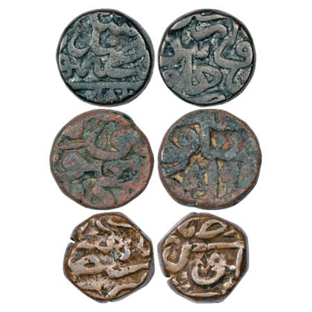 Akbar (1556-1605 AD), Copper ½ Dam (3), (a) Dar al-Khilafah Dogaon Mint, AH (982), 10.19g.