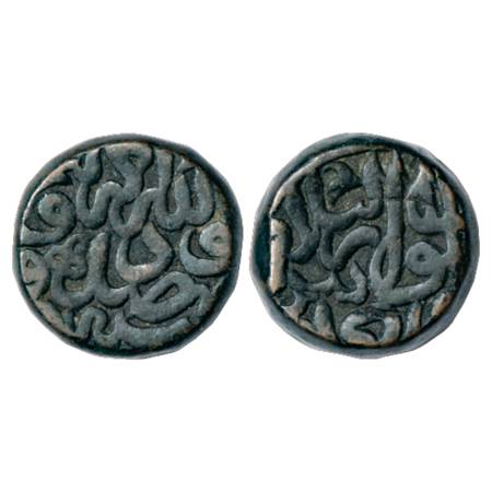 Akbar (1556-1605 AD), Copper Dam, Dar al-Salam Dogaon Mint, AH 995, 20.70g. Obv: Date in w