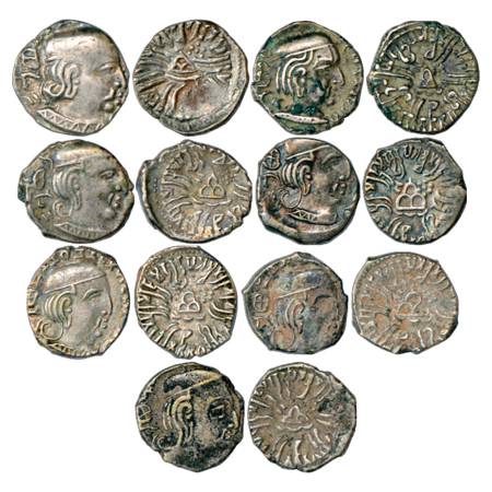 Western Kshatrapas, Svami Rudrasenasa III s/o Svami Rudradaman II (348-378 AD), Silver Dra