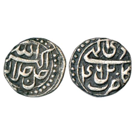 Akbar (1556-1605 AD), Silver ½ Rupee, Kabul Mint, Di 46, KM 66.2. Fine+, Scarce.