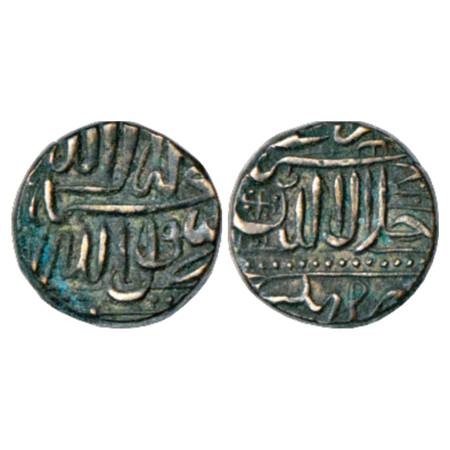 Akbar (1556-1605 AD), Kingdom of Baglana, Silver ½ Rupee, Mulher (fully visible) Mint, AH 