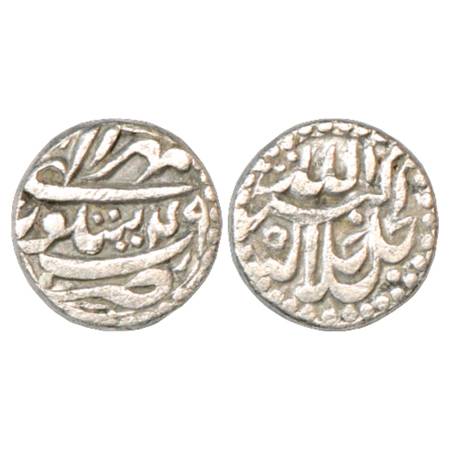 Akbar (1556-1605 AD), Silver Rupee, Sitpur Mint, Mihr 49, KM 93.18. Fine+, Scarce.