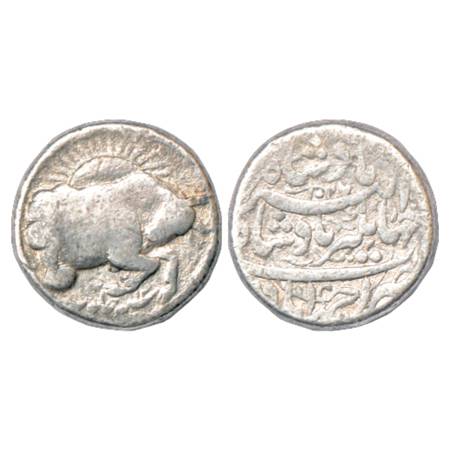 Jahangir (1605-1627 AD), Silver Zodiacal Rupees, 'Taurus' Sign, Ahmadabad Mint, AH 1027/ 1