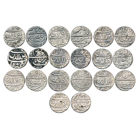 Jahangir (1605-1627 AD), Silver Rupee (10), Ahmadabad Mint, 'Muzaiyan' Couplet, Khurdad, A